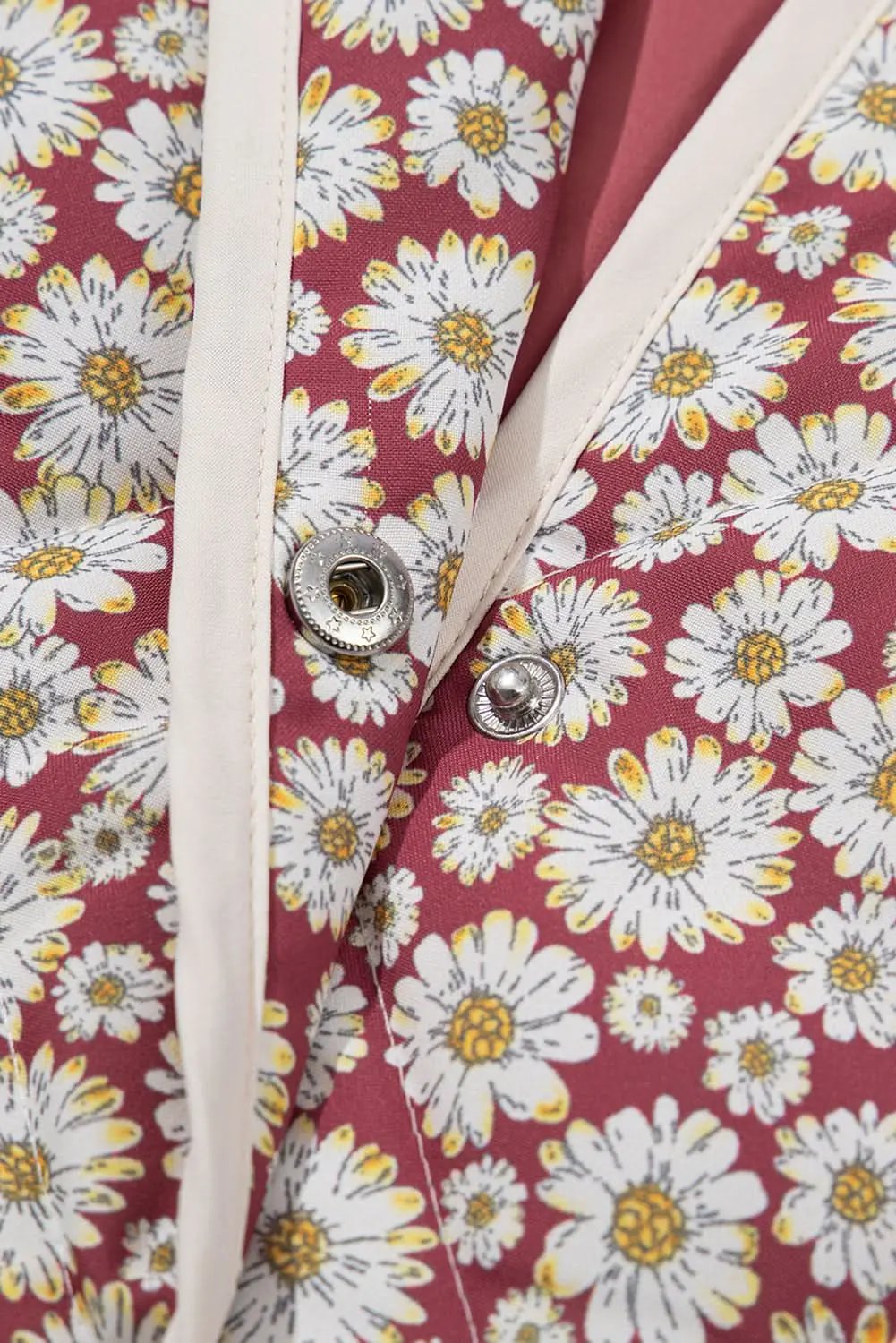 Chic pink floral coat with pockets - Love Salve